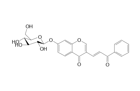 3-((E)-3-oxo-3-phenylprop-1-en-1-yl)-7-(((2S,3R,4S,5S,6R)-3,4,5-trihydroxy-6-(hydroxymethyl)tetrahydro-2H-pyran-2-yl)oxy)-4H-chromen-4-one