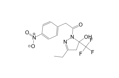 3-ethyl-1-[(4-nitrophenyl)acetyl]-5-(trifluoromethyl)-4,5-dihydro-1H-pyrazol-5-ol