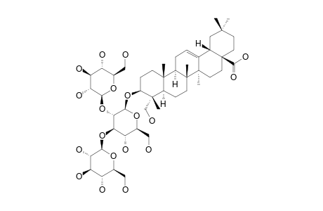 CONGMUYENOSIDE_A;3-O-[BETA-D-GLUCOPYRANOSYL-(1->2)]-[BETA-D-GLUCOPYRANOSYL-(1->3)]-BETA-D-GLUCOPYRANOSYL_HEDERAGENIN