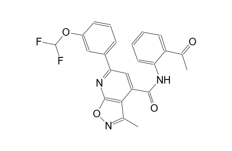 isoxazolo[5,4-b]pyridine-4-carboxamide, N-(2-acetylphenyl)-6-[3-(difluoromethoxy)phenyl]-3-methyl-