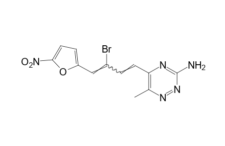 3-AMINO-5-[3-BROMO-4-(5-NITRO-2-FURYL)-1,3-BUTADIENYL]-6-METHYL-as-TRIAZINE