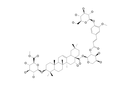 TRAGOPOGONSAPONIN-E;3-O-BETA-[6-O-METHYL-GLUCURONOPYRANOSYL]-ECHINOCYSTIC-ACID-28-O-[2-[3-(GLUCOPYRANOSYL-(1->4)-3-METHOXY-PHENYL)-PROPYONYLOXY]-