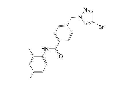 4-[(4-bromo-1H-pyrazol-1-yl)methyl]-N-(2,4-dimethylphenyl)benzamide