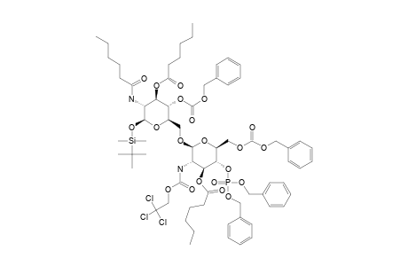 #14;TERT.-BUTYLDIMETHYLSILYL-4-O-(BENZYLOXYCARBONYL)-6-O-[6-O-(BENZYLOXYCARBONYL)-4-O-[BIS-(BENZYLOXY)-PHOSPHORYL]-2-DEOXY-3-O-HEXANOYL-2-[[(2,2,2-TRICHLOROETH