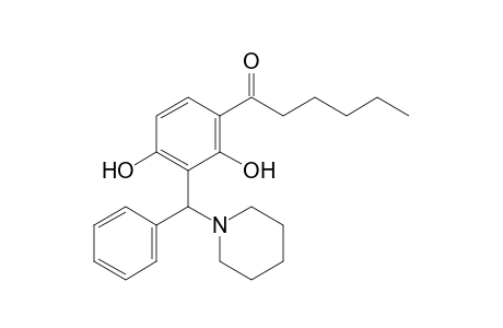 2',4'-dihydroxy-3'-(alpha-piperidinobenzyl)hexanophenone