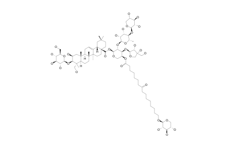 #5;PHYSENOSIDE-S5;28-O-BETA-D-XYLOPYRANOSYL-(1->4)-ALPHA-L-RHAMNOPYRANOSYL-(1->2)-[[BETA-D-APIO-D-FURANOSYL-(1->3)]-4-O-(8-OXO-16-BETA-[(D-XYLOPYRANOSYL)-OXY]-