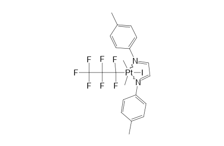 TRANS-[1,2-BIS-(4-METHYLPHENYLIMINO)-ETHANE]-DIMETHYL-(HEPTAFLUOROPROPYL)-IODOPLATINIUM-(IV)