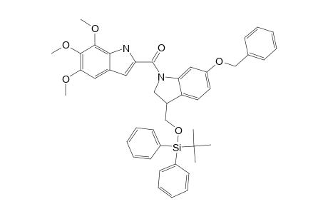 (3R/S)-6-BENZYLOXY-3-(TERT.-BUTYL-DIPHENYL-SILYL)-OXYMETHYL-1-(5',6',7'-TRIMETHOXY-INDOL-2'-YL-CARBONYL)-2,3-DIHYDRO-1H-INDOLE