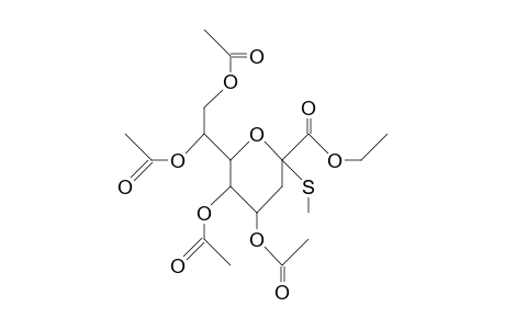 (Methyl 4,5,7,8-tetra-O-acetyl-3-deoxy-2-thio-A-D-manno-octulopyranosid)onic acid, ethyl ester