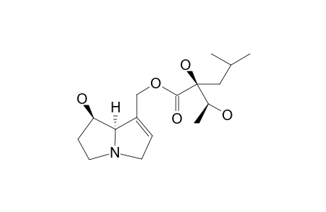 RETRONECINE_2S-HYDROXY-2S-(1S-HYDROXYETHYL)-4-METHYLPENTANOYL_ESTER