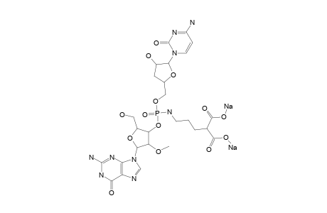 O-(3'-DEOXYCYTIDIN-5'-YL)-O(2'-O-METHYLGUANOSIN-3'-YL)-N-[3-(MALON-2-YL)-PROPYL]-PHOSPHORAMIDATE_SODIUM_SALT;ISOMER_2