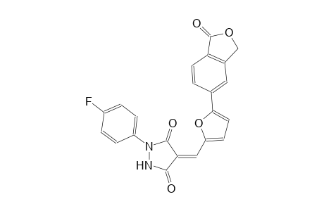 (4Z)-1-(4-fluorophenyl)-4-{[5-(1-oxo-1,3-dihydro-2-benzofuran-5-yl)-2-furyl]methylene}-3,5-pyrazolidinedione