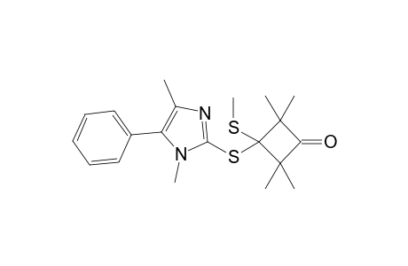 3-(1,4-dimethyl-5-phenyl-imidazol-2-yl)sulfanyl-2,2,4,4-tetramethyl-3-methylsulfanyl-cyclobutan-1-one