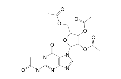 7-(2',3',5'-TRI-O-ACETYL-BETA-D-RIBOFURANOSYL)-N(2)-ACETYLGUANINE