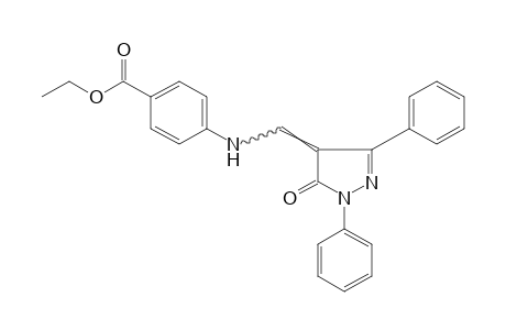 p-{[(1,3-DIPHENYL-5-OXO-2-PYRAZOLIN-4-YLIDENE)METHYL]AMINO}BENZOIC ACID, ETHYL ESTER