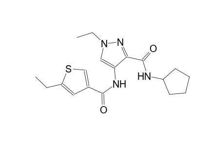 N-cyclopentyl-1-ethyl-4-{[(5-ethyl-3-thienyl)carbonyl]amino}-1H-pyrazole-3-carboxamide