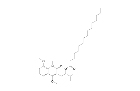 ACUTIFOLIN-PALMITATE;N-METHYL-3-(2'-PALMITOYLOXY-3'-METHYLBUT-3'-ENYL)-4,8-DIMETHOXY-2-QUINOLONE