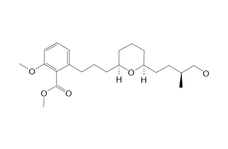 (2S,6S,3'S)-2-(4-HYDROXY-3-METHYLBUTYL)-6-[3-(3-METHOXY-2-METHOXYCARBONYLPHENYL)-PROPYL]-TETRAHYDROPYRAN