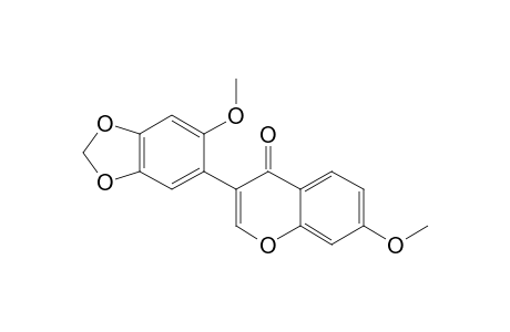 7,2'-DIMETHOXY-4',5'-METHYLENEDIOXYISOFLAVONE;CUNEATIN-METHYLETHER