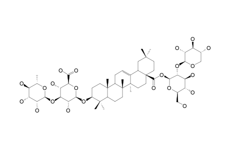 3-O-BETA-[RHAMNOPYRANOSYL-(1->3)-GLUCURONOPYRANOSYL]-OLEANOLIC-ACID-28-O-[XYLOPYRANOSYL-(1->2)-GLUCOPYRANOSYL]-ESTER