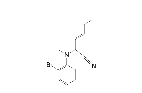 2-(N-METHYL-O-BROMOANILINO)-HEPT-3-ENENITRILE