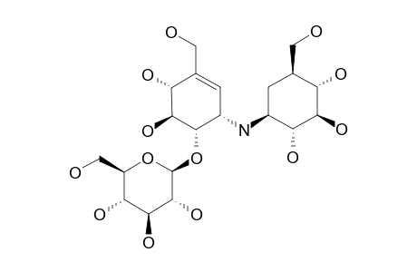 #8B;(1-R)-(1,3,5/2,4)-2,3,4-TRIHYDROXY-5-HYDROXYMETHYL-N-[(1-S)-(1,4,6/5)-6-O-(BETA-D-GLUCOPYRANOSYL)-3-HYDROXYMETHYL-4,5-DIHYDROXYCYCLOHEX-2-ENYL]-CYCLOHEXYLA