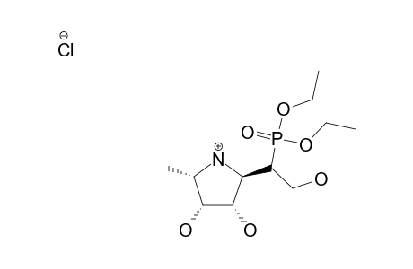 DIETHYL-(1'R,2R,3S,4R,5S)-1'-(3,4-DIHYDROXY-5-METHYLPYRROLIDIN-2-YL)-2'-HYDROXYETHANEPHOSPHONATE-HYDROCHLORIDE