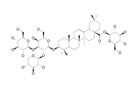 ARALIASAPONIN-VI;28-O-BETA-D-GLUCOPYRANOSYL-OLEANOLIC-ACID-3-O-BETA-D-GLUCOPYRANOSYL-(1->3)-[BETA-D-XYLOPYRANOSYL-(1->2)]-BETA-D-GALACTOPYRA