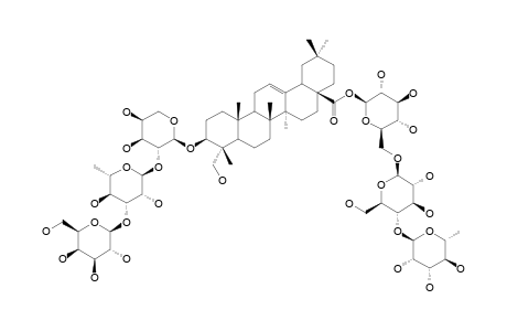 3-BETA-O-BETA-D-GALACTOPYRANOSYL-(1->3)-ALPHA-L-RHAMNOPYRANOSYL-(1->2)-ALPHA-L-ARABINOPYRANOSYL-23-HYDROXYOLEAN-12-EN-28-OIC-ACID-28-O-ALPHA-L-RHAM