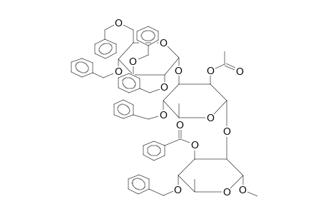 METHYL 4-O-BENZYL-3-O-BENZOYL-2-O-[2-O-ACETYL-4-O-BENZYL-3-O-(2,3,4,6-TETRA-O-BENZYL-ALPHA-D-GLUCOPYRANOSYL)-ALPHA-L-RHAMNOPYRANOSYL]-ALPHA-L-RHAMNOPYRANOSIDE