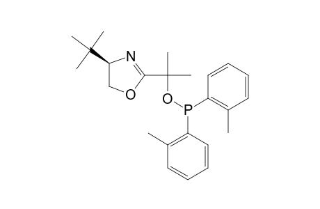 (-)-(S)-4-TERT.-BUTYL-2-[1-DI-(2'-METHYLPHENYL)-PHOSPHINITE-1-METHYLETHYL]-4,5-DIHYDRO-OXAZOLE