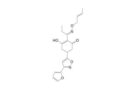 2-Cyclohexen-1-one, 2-[1-[(2-butenyloxy)imino]propyl]-5-[3-(2-furanyl)-5-isoxazolyl]-3-hydroxy-, (?,E)-