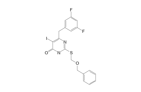 2-(BENZYLOXYMETHYLTHIO)-5-IODINE-6-(3,5-DIFLUOROBENZYL)-URACIL