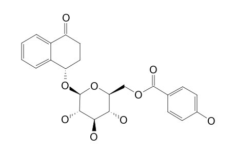 (4S)-4-HYDROXY-ALPHA-TETRALONE-4-O-BETA-D-(6'-O-4''-HYDROXYBENZOYL)-GLUCOPYRANOSIDE