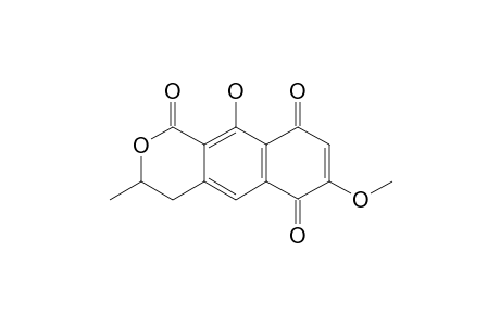 (R)-(-9-SEMIXANTHOMEGNIN;(R)-(-)-10-HYDROXY-7-METHOXY-3-METHYL-3,4-DIHYDRO-1H-NAPHTHO-[2,3-C]-PYRAN-1,6,9-TRIONE