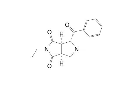 (1R*,5S*,6S*)-6-BENZOYL-3-ETHYL-7-METHYL-3,7-DIAZABICYCLO-[3.3.0]-OCTAN-2,4-DIONE