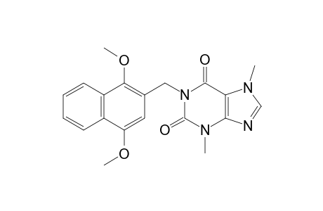 1-[(1,4-DIMETHOXY-NAPHTHALEN-2-YL)-METHYL]-3,7-DIMETHYL-DIHYDRO-1H-PURINE-2,6-DIONE