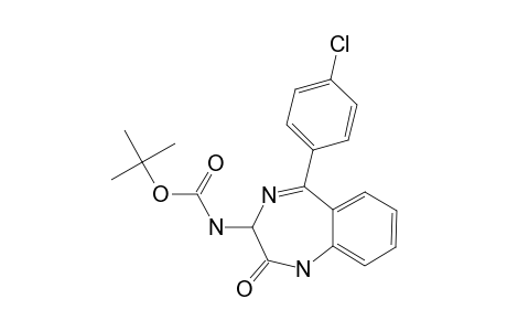 (5-(4-CHLOROPHENYL)-2-OXO-2,3,4,5-TETRAHYDRO-1H-BENZO-[E]-[1,4]-DIAZEPIN-3-YL)-CARBAMIC-ACID-TERT.-BUTYLESTER