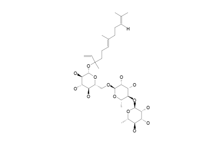 NEROLIDOL-3-O-ALPHA-L-RHAMNOPYRANOSYL-(1->4)-ALPHA-L-RHAMNOPYRANOSYL-(1->6)-BETA-D-GLUCOPYRANOSIDE