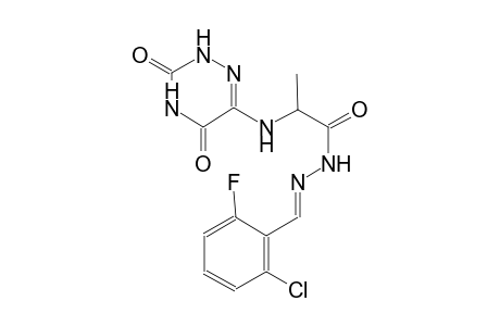 alanine, N-(2,3,4,5-tetrahydro-3,5-dioxo-1,2,4-triazin-6-yl)-, 2-[(E)-(2-chloro-6-fluorophenyl)methylidene]hydrazide