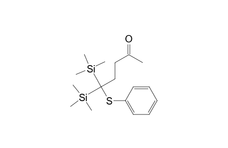 1,1-bis(trimethylsilyl)-1-(phenylthio)-4-pentanone