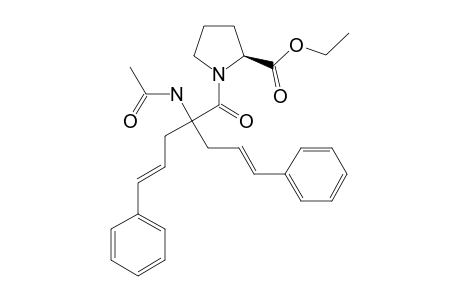 ETHYL-N-[N-ACETYL-2,2-BIS-(3-PHENYLPROP-2-EN-1-YL)-GLYCYL]-L-PROLINATE;ETHYL-N-[2-(ACETYLAMINO)-5-PHENYL-2-(3-PHENYLPROP-3-EN-1-YL)-PENT-4-ENOYL]-L-PROLINATE