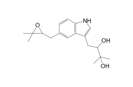 3-(2',3'-Dihydroxy-3'-methylbutyl)-5-(2",3"-epoxy-3"-methylbutyl)indole