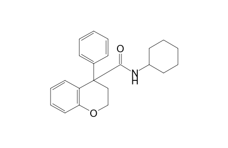 N-cyclohexyl-2,3-dihydro-4-phenyl-4H-1-benzopyran-4-carboxamide