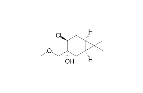 3.alpha.-Hydroxy-4.beta.-chloro-10-methoxy (cis)-carane