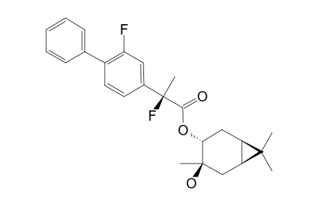 (1R,2R,3R,6S)-4-HYDROXY-4,7,7-TRIMETHYL-BICYCLO-[4.1.0]-HEPT-3-YL-(2R)-2-FLUORO-2-(3-FLUORO-4-PHENYLPHENYL)-PROPIONATE