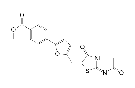 4-[5-(2-Acetylimino-4-oxo-thiazolidin-5-ylidenemethyl)-furan-2-yl]-benzoic acid methyl ester