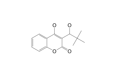 4-HYDROXY-3-(1-HYDROXY-2,2-DIMETHYLPROPYL)-2H-1-BENZOPYRAN-2-ONE