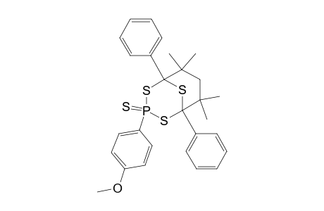 7-(4-Methoxy-phenyl)-2,2,4,4-tetramethyl-1,5-diphenyl-7-phospha-6,8,9-trithiabicyclo[3.3.1]nonane 7-sulfide