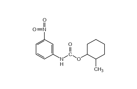 m-nitrocarbanilic acid, 2-methylcyclohexyl ester